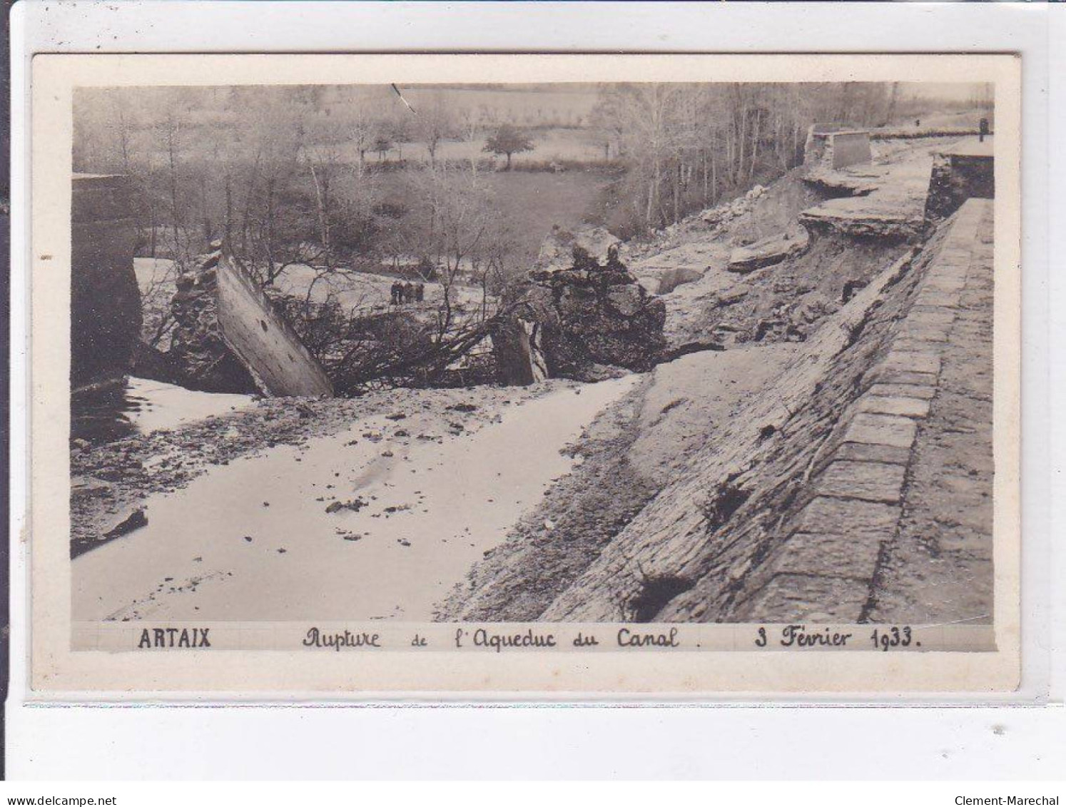 ARTAIX: Rupture De L'aqueduc Du Canal 3 Février 1933 - Très Bon état - Sonstige & Ohne Zuordnung