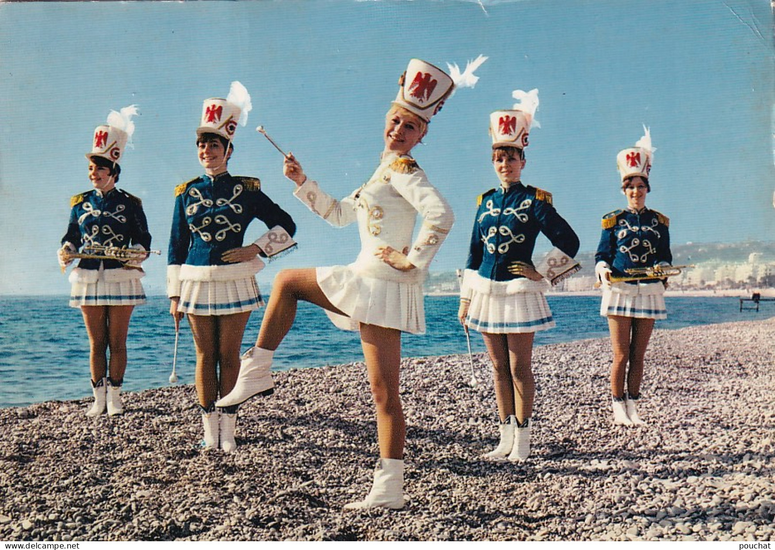 KO 28-(06) CARTE OFFICIELLE DES MAJORETTES DE NICE - LE GROUPE DES OFFICIERS - Andere & Zonder Classificatie