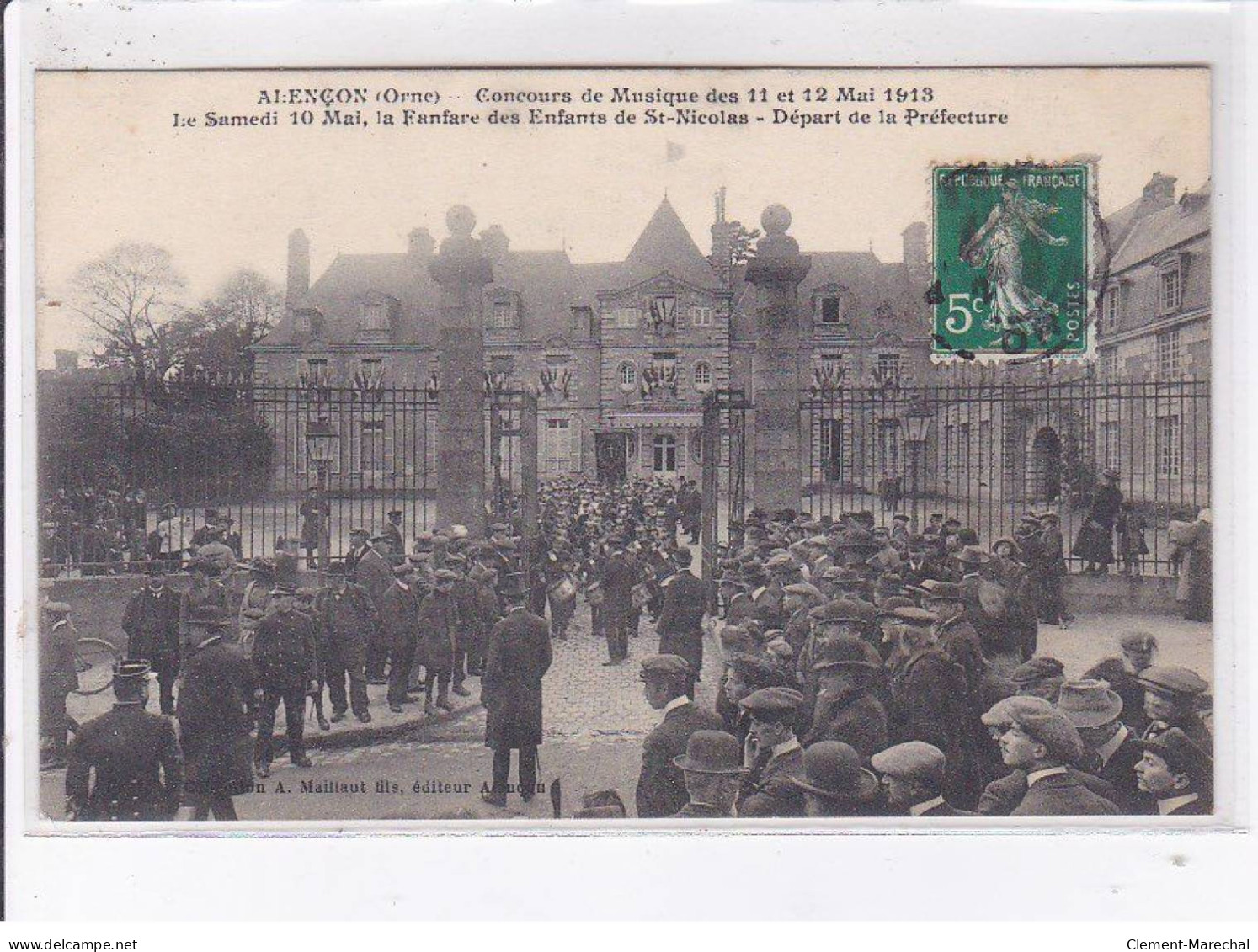 ALENCON: Concours De Musique Des 11 Et 12 Mai 1913 Fanfare Des Enfants De Saint-nicolas - Très Bon état - Alencon