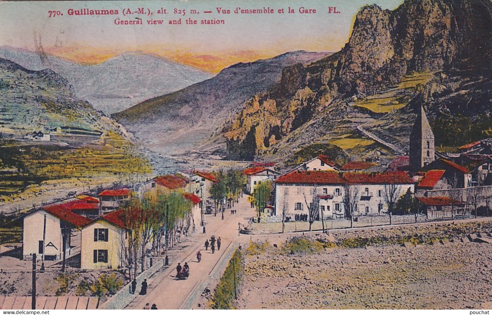 KO 28-(06) GUILLAUMES - VUE D'ENSEMBLE ET LA GARE - CARTE COLORISEE - Altri & Non Classificati