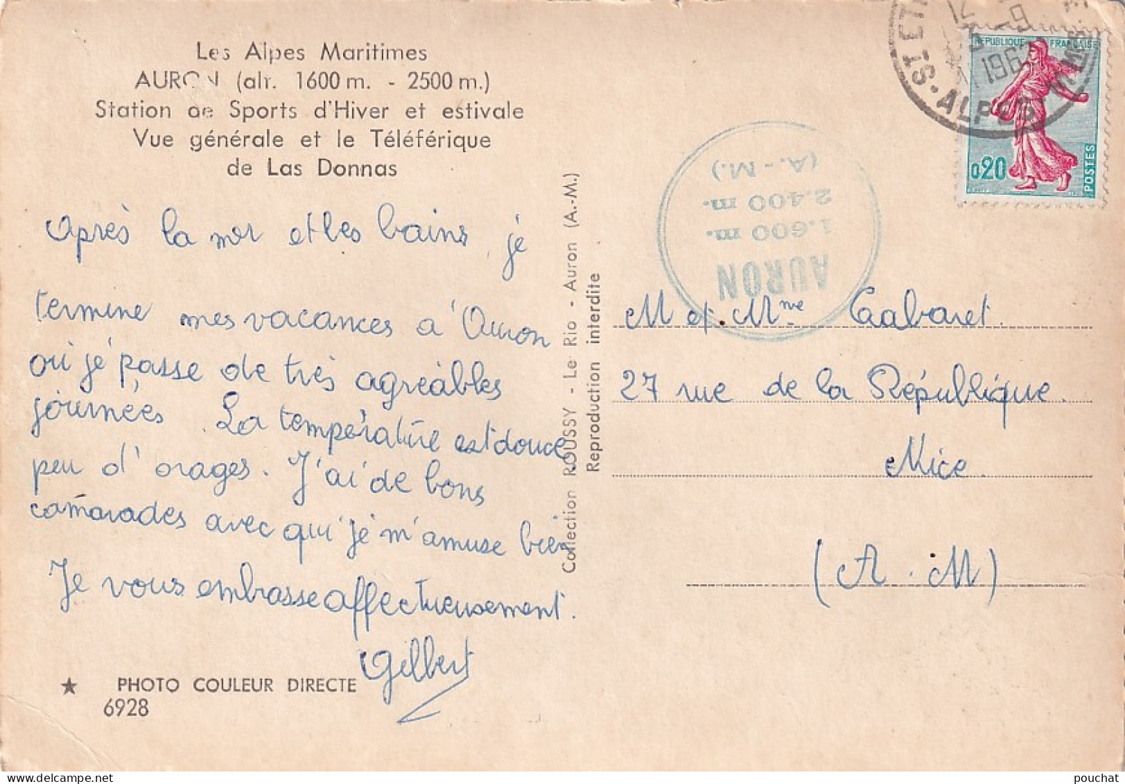 KO 28-(06) AURON - VUE GENERALE ET LE TELEFERIQUE DE LAS DONNAS - Andere & Zonder Classificatie