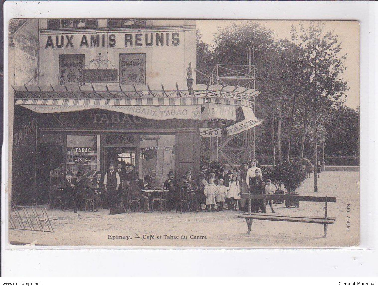 EPINAY: Aux Amis Réunis, Café Et Tabac Du Centre - Très Bon état - Other & Unclassified