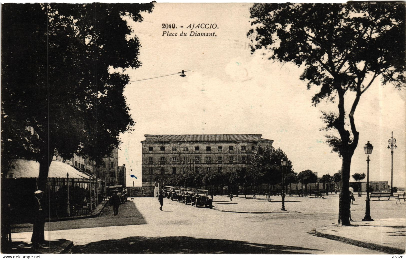 CORSE - AJACCIO - Les Taxis De La Place Du Diamant - 1945 - Ajaccio