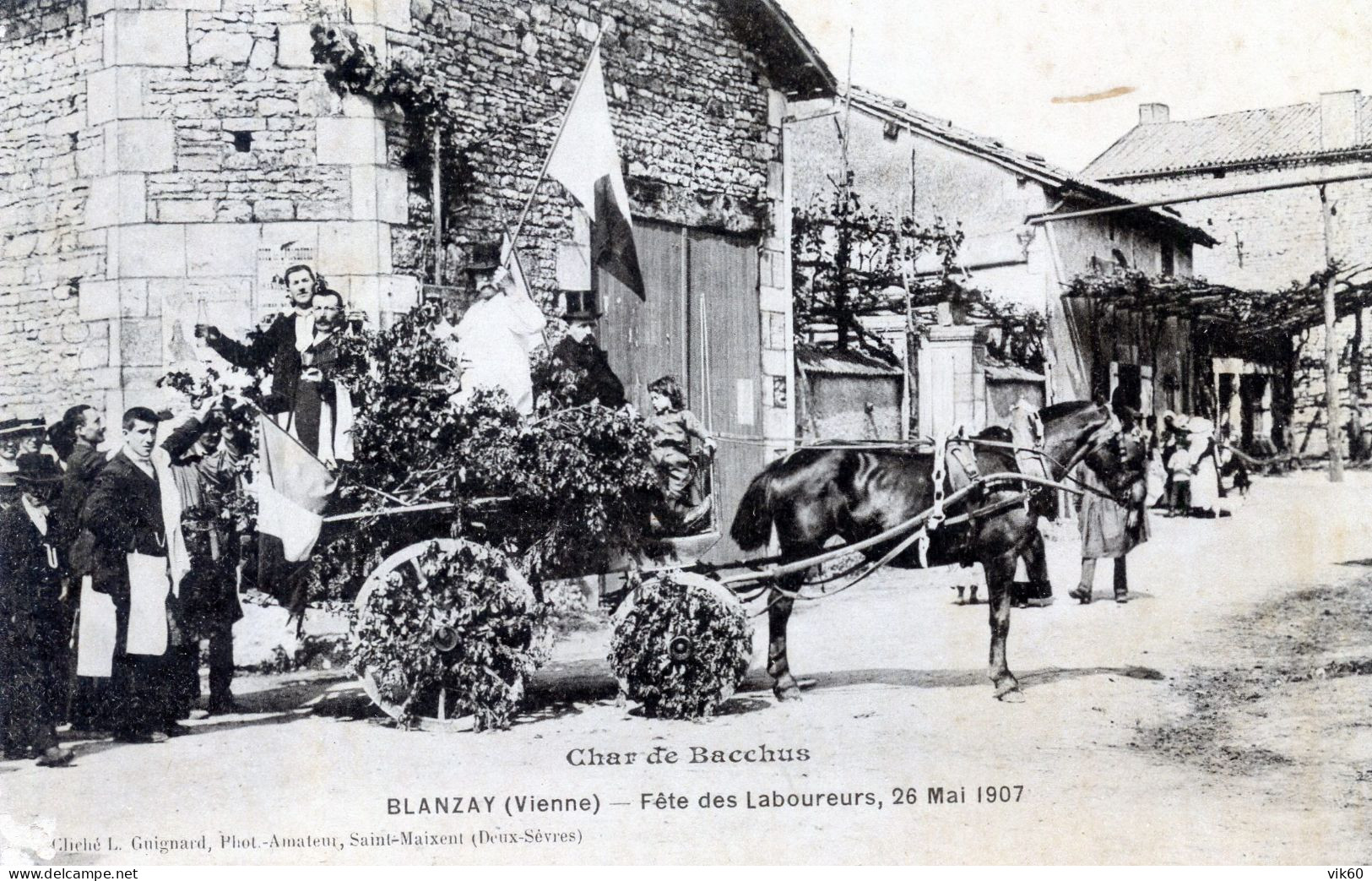 86  BLANZAY FETE DES LABOUREURS EN 1907 - Autres & Non Classés