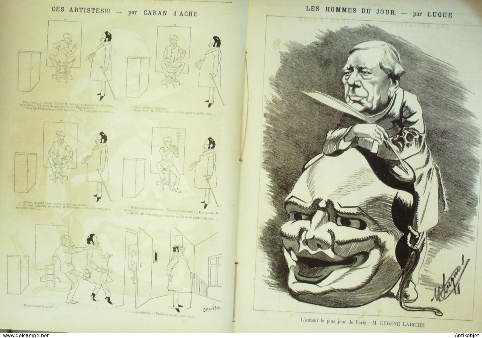 La Caricature 1886 N°324 Peinturiana Sorel Labiche Oar Luque Caran D'Ache Job Gino - Tijdschriften - Voor 1900