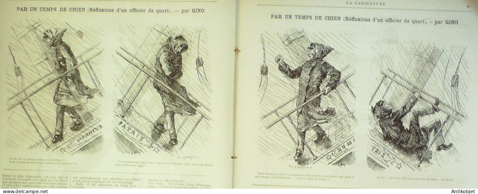 La Caricature 1886 N°324 Peinturiana Sorel Labiche Oar Luque Caran D'Ache Job Gino - Magazines - Before 1900