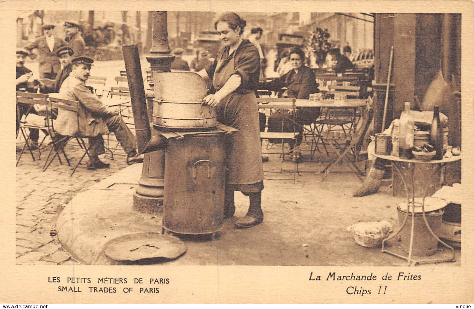 24-5387 : LES PETITS METIERS DE PARIS. LA MARCHANDE DE FRITES. - Vendedores Ambulantes