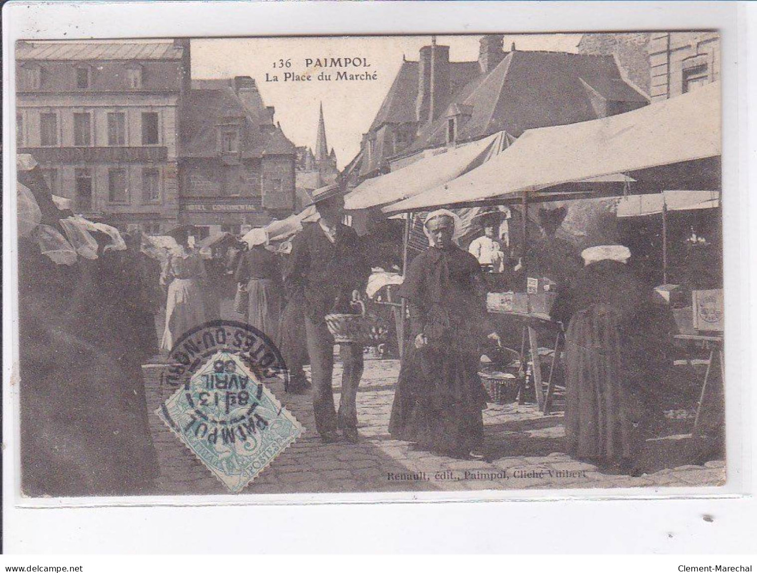 PAIMPOL: La Place Du Marché - état - Paimpol