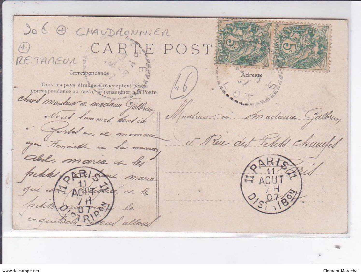 LOT: Chaudronnier, Retameur - Très Bon état - Other & Unclassified