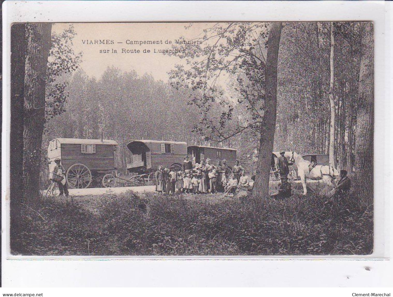 VIARMES: Campement De Manniers Sur La Route De Luzaroches - Très Bon état - Viarmes