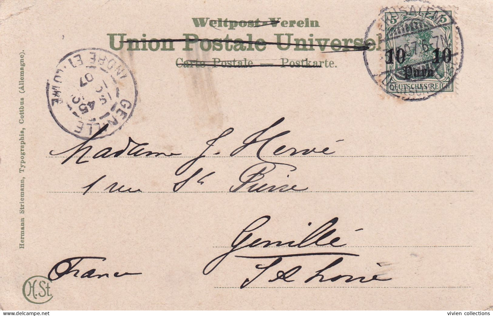 Israël Bureau Allemand Jérusalem Deutsche Post En 1907 Sur Cartes Bédouin Et Vente De Blé - Israel