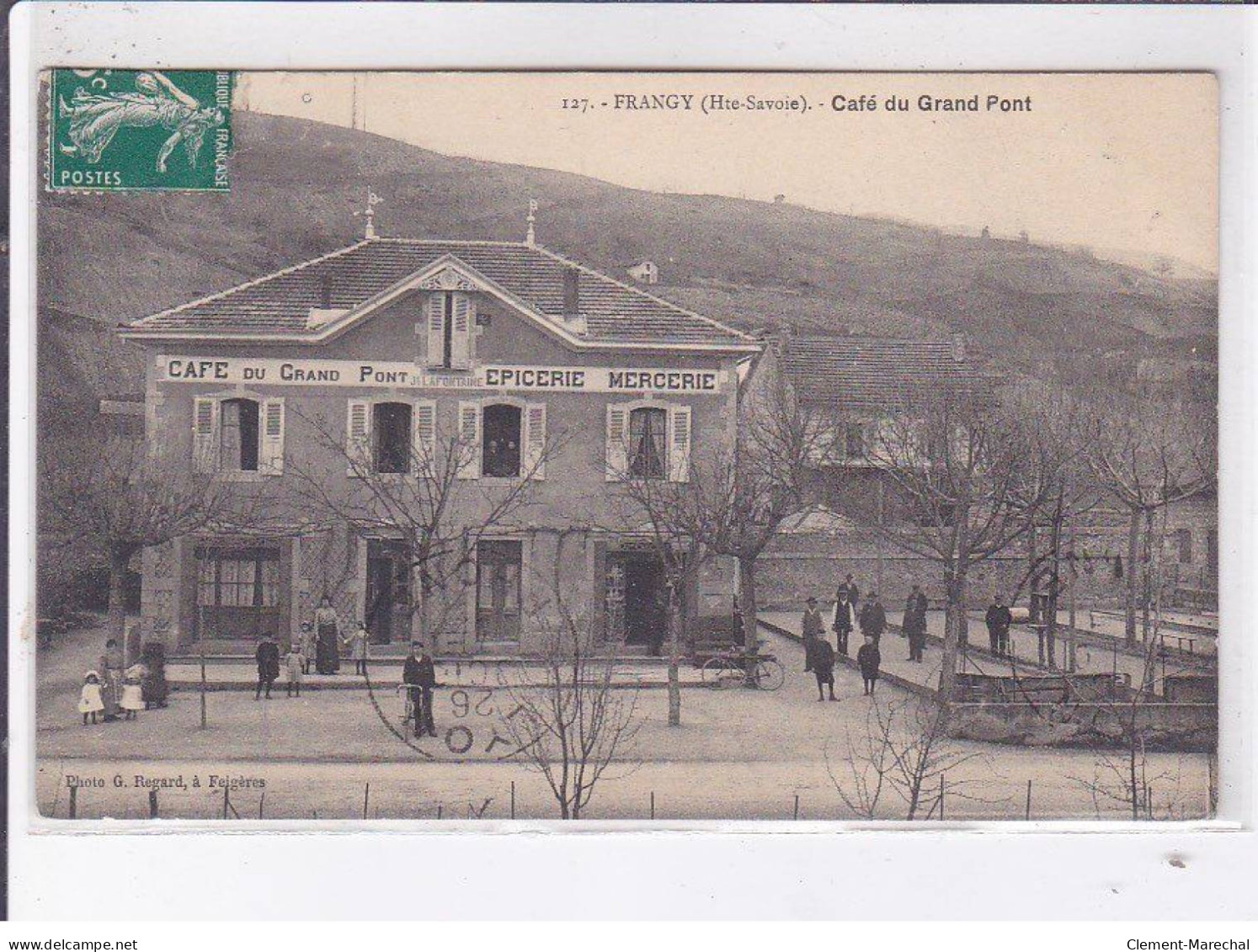 FRANGY: Jeu De Boulles, Café Du Grand Pont - état - Frangy