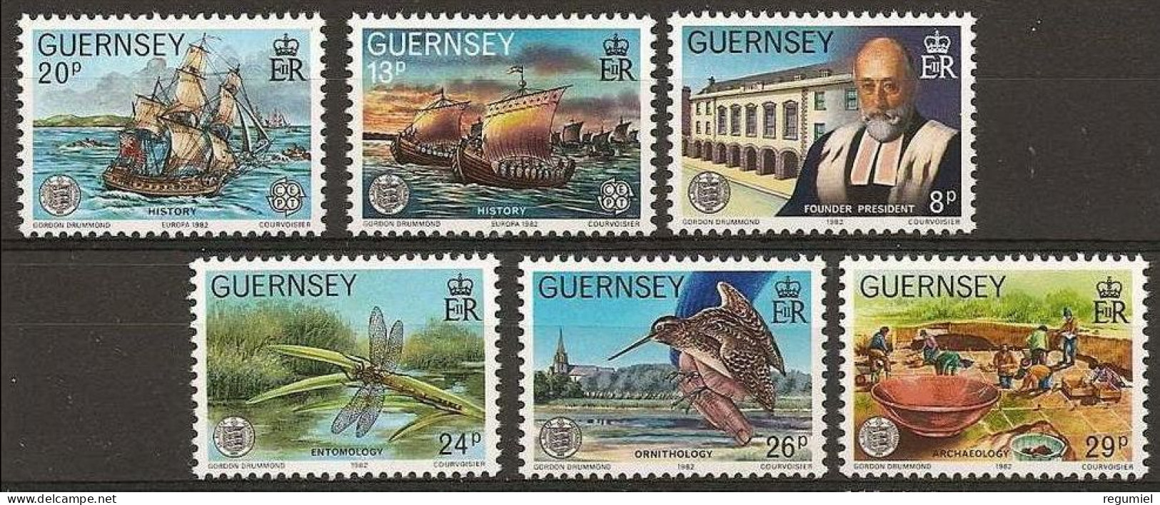 Guernsey 247/252 ** MNH. 1982 - Guernesey