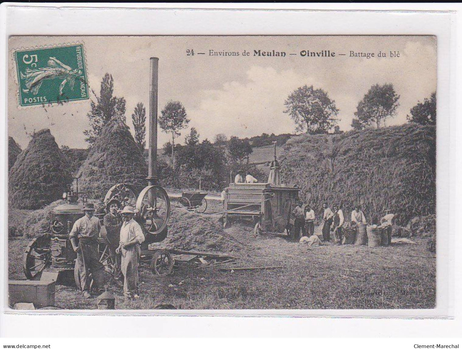 OINVILLE - Environs De Meulan - Battage Du Blé - Très Bon état - Autres & Non Classés