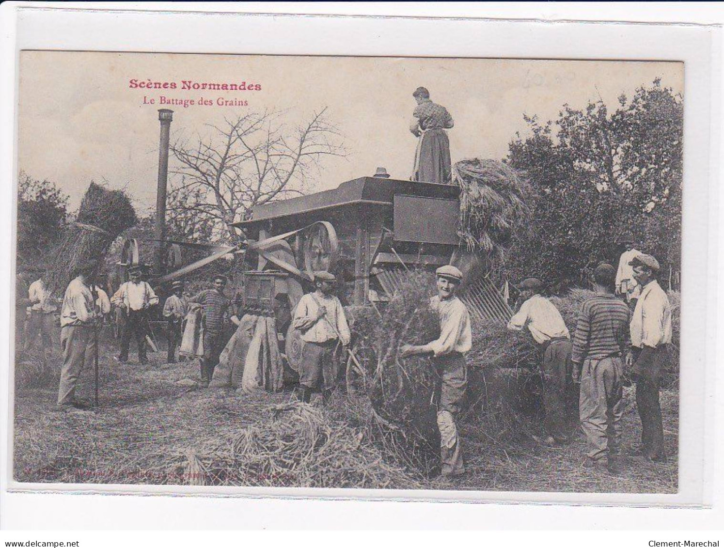 Scènes Normandes - Le Battage Des Grains - Très Bon état - Other & Unclassified