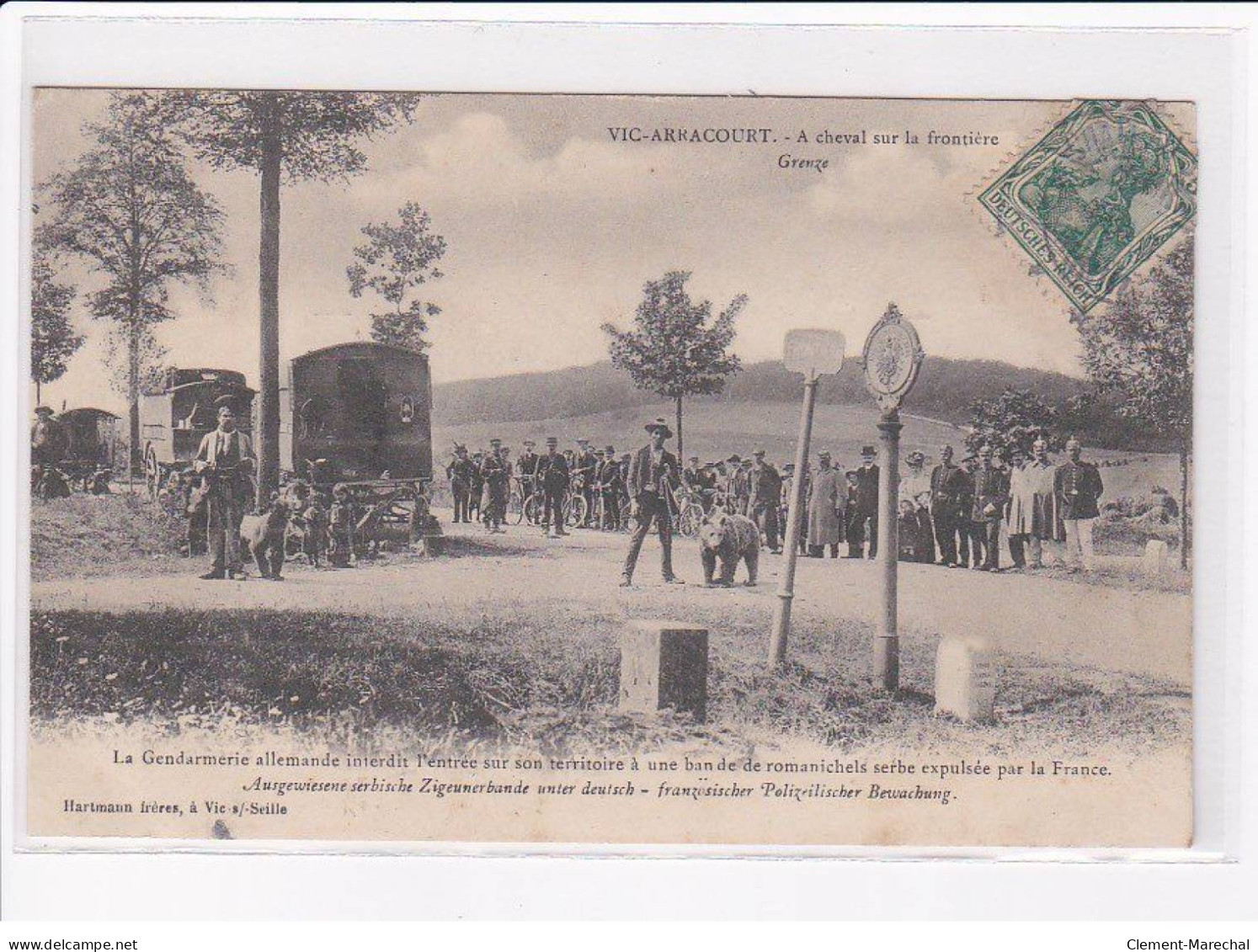 VIC ARRACOURT - à Cheval Sur La Frontière - Gendarmerie Allemande - Romanichels Serbes - Très Bon état - Other & Unclassified