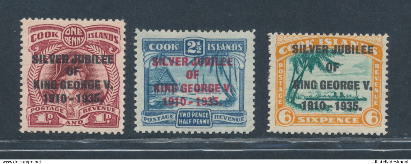 1935 Cook Islands, Stanley Gibbons N. 113/115, MH* - Sonstige & Ohne Zuordnung