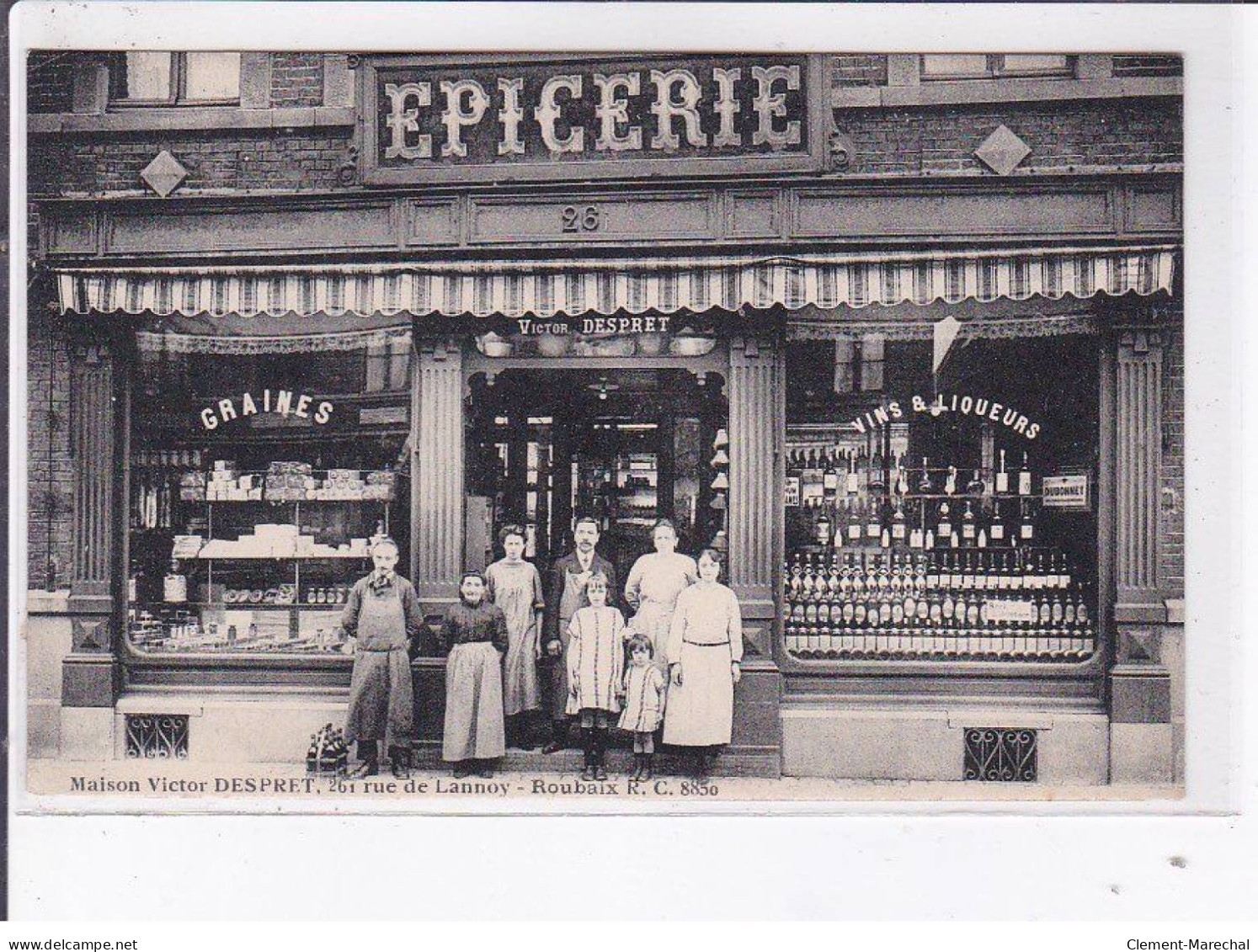 ROUBAIX: épicerie Maison Victor Despret 261 Rue De Lannoy - Très Bon état - Roubaix