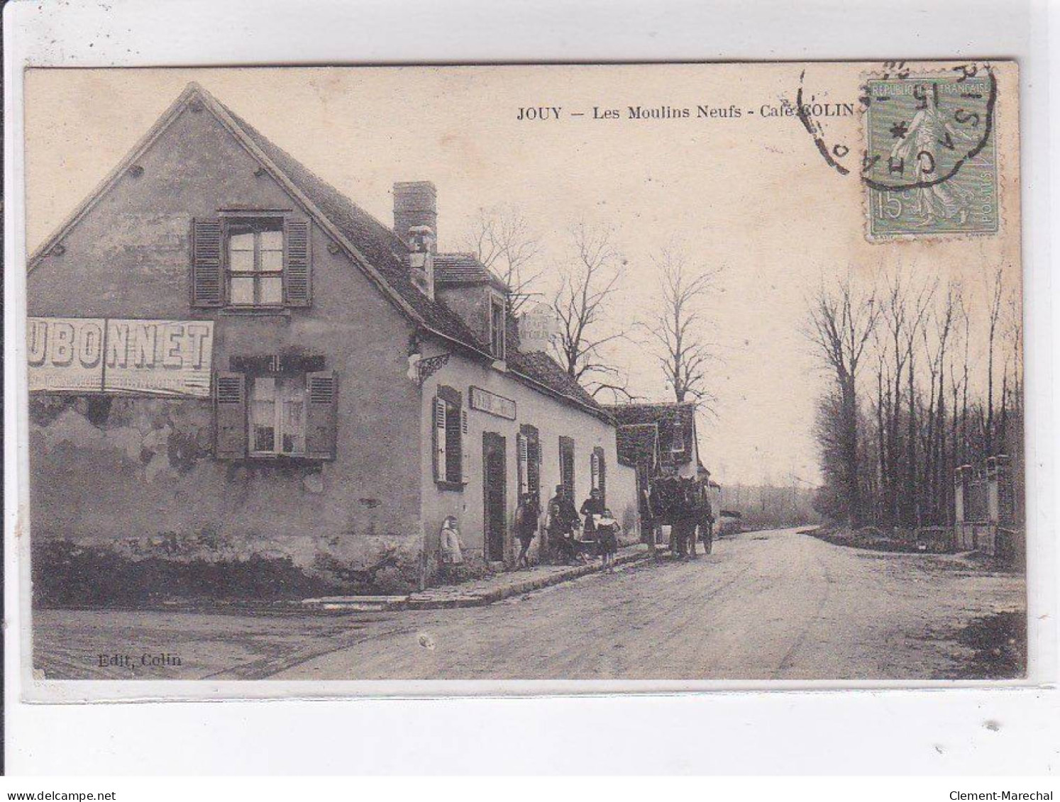 JOUY: Les Moulins Neufs Café Colin - état - Jouy