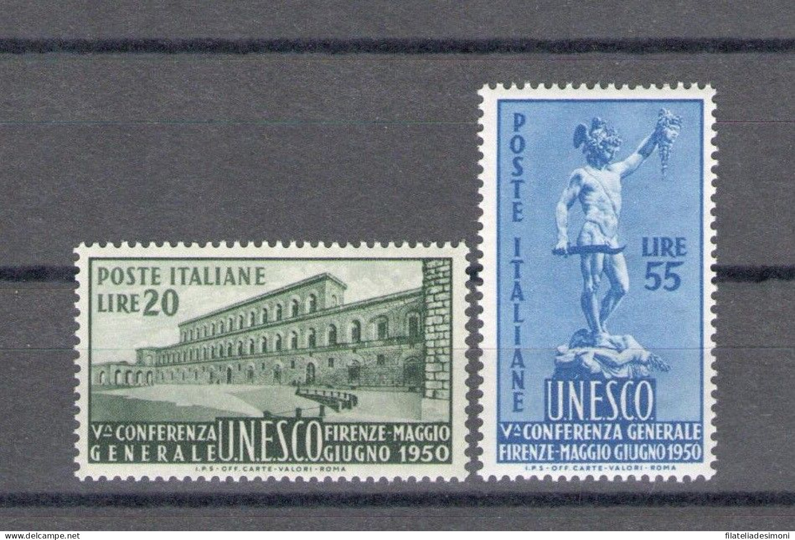 1950 Italia - Repubblica, Unesco, 2 Valori, N. 618-619, MNH** - Otros & Sin Clasificación