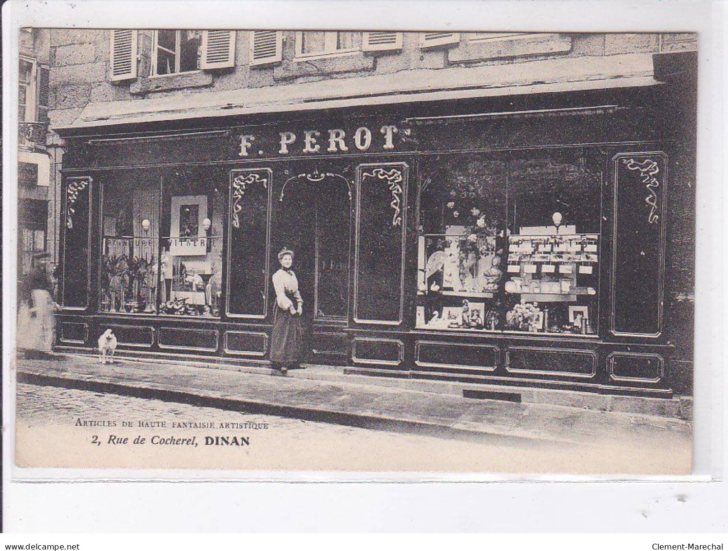 DINAN: F. Perot 2 Rue De Cocherel (magasin De Haute Fantaisie Artistique) - Très Bon état - Dinan