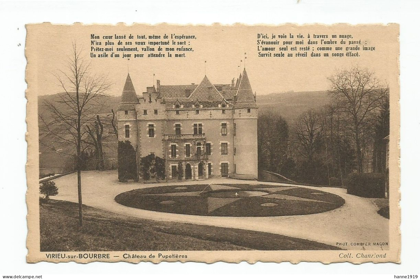Virieu Sur Bourbre Chateau De Pupetières 1935 Isère France Htje - Virieu