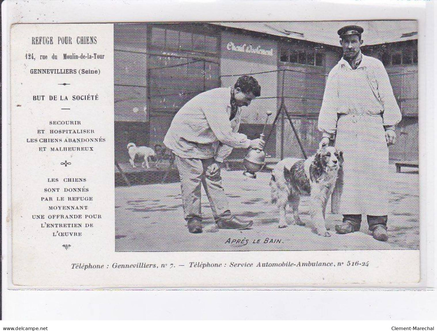 GENNEVILLIERS: Refuge Pour Chien But De La Société Secourir Et Hospitaliser Les Chiens Abandonnés - Très Bon état - Gennevilliers