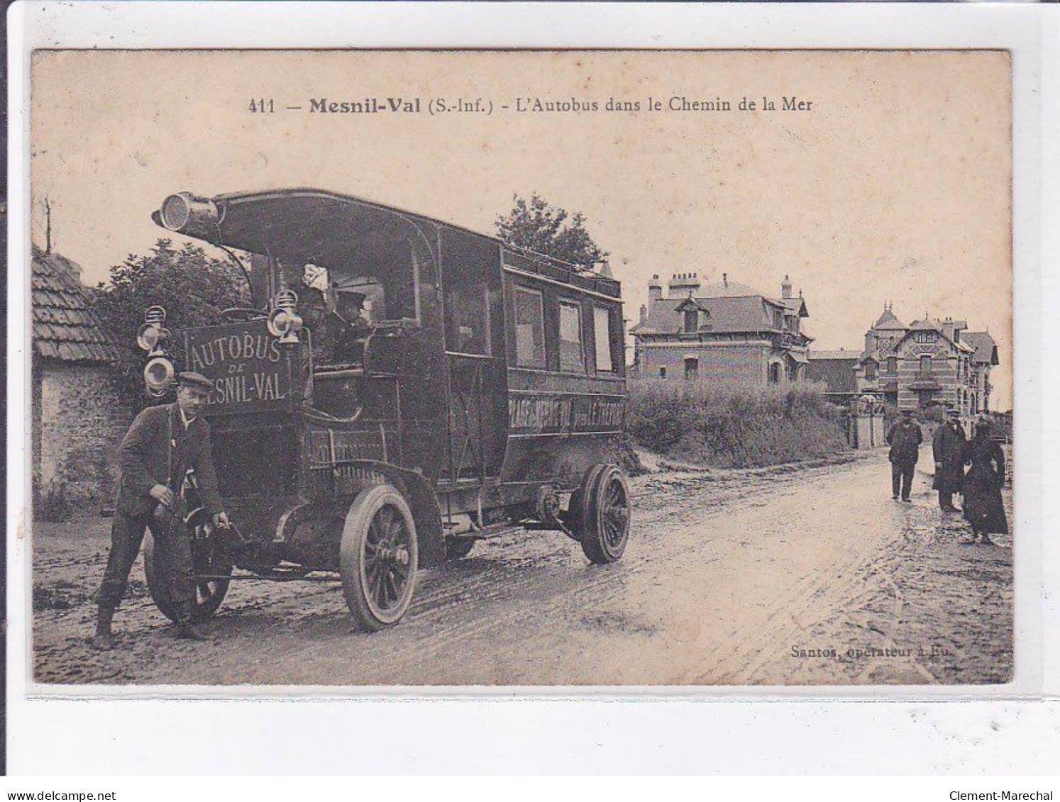 MESNIL-VAL: L'autobus Dans Le Chemin De La Mer - état - Mesnil-Val