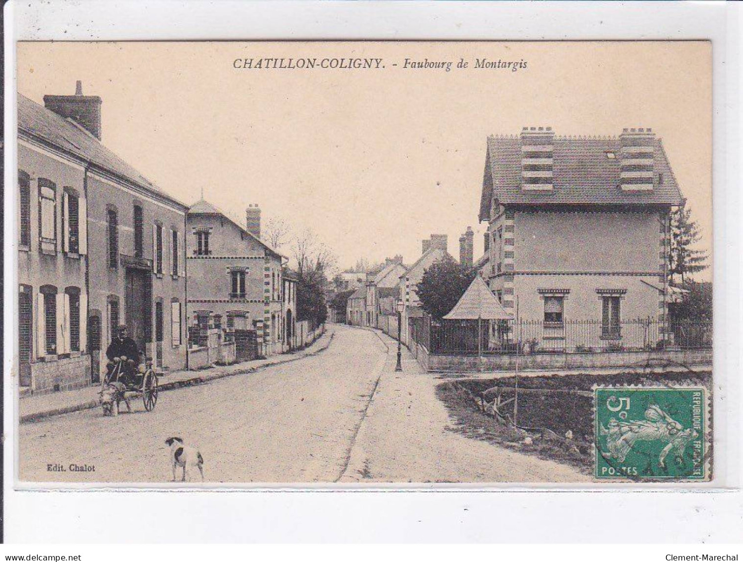 CHATILLON-COLLIGNY: Faubourg De Montargis, Attelage De Chien - Très Bon état - Chatillon Coligny