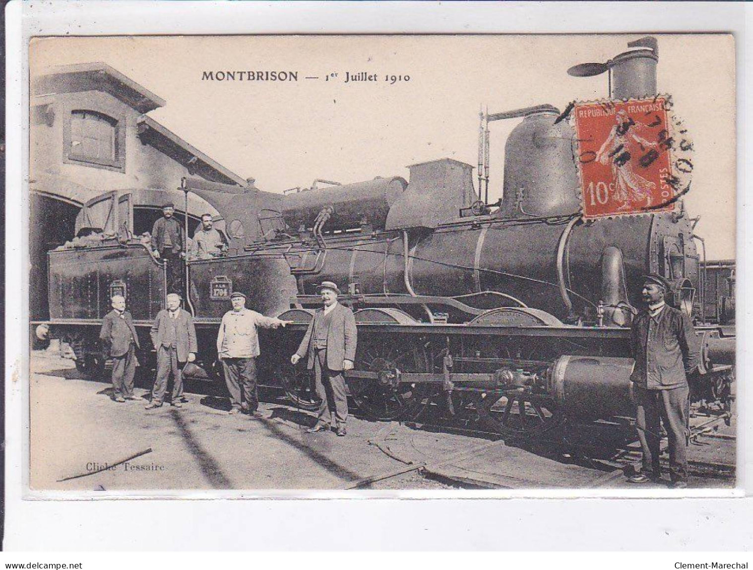 MONTBRISON: 1er Juillet 1910, Train En Gare - Très Bon état - Montbrison