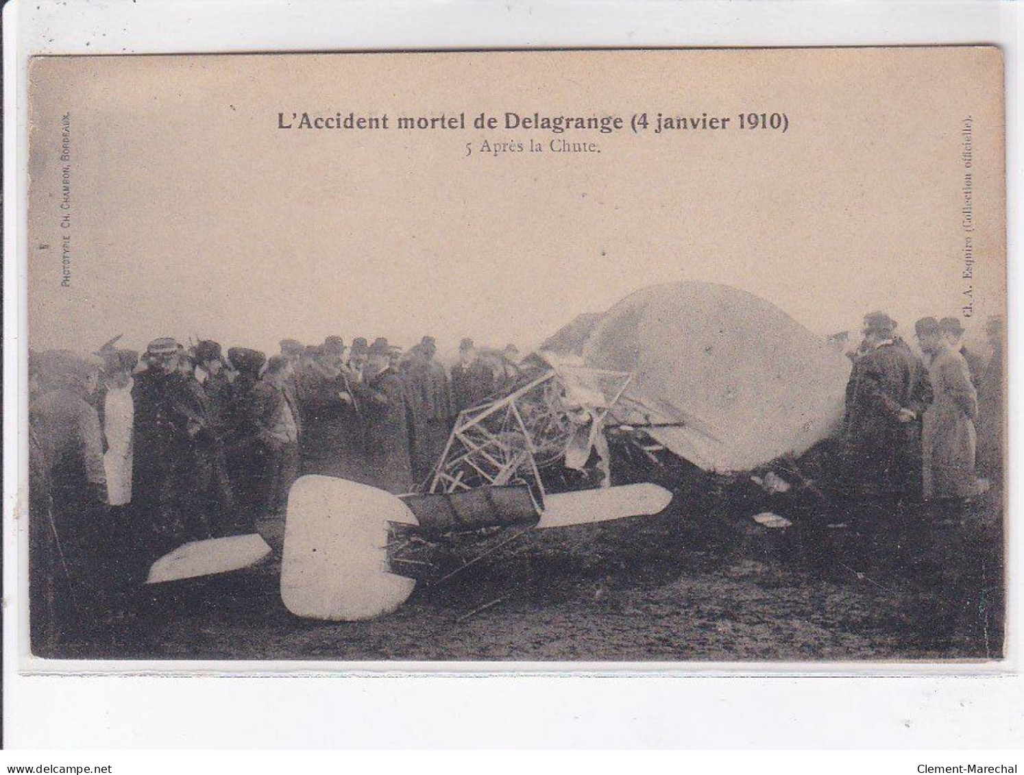 CROIX D'HINX: L'accident Mortel De Delagrange 4 Janvier 1910 - Très Bon état - Otros & Sin Clasificación