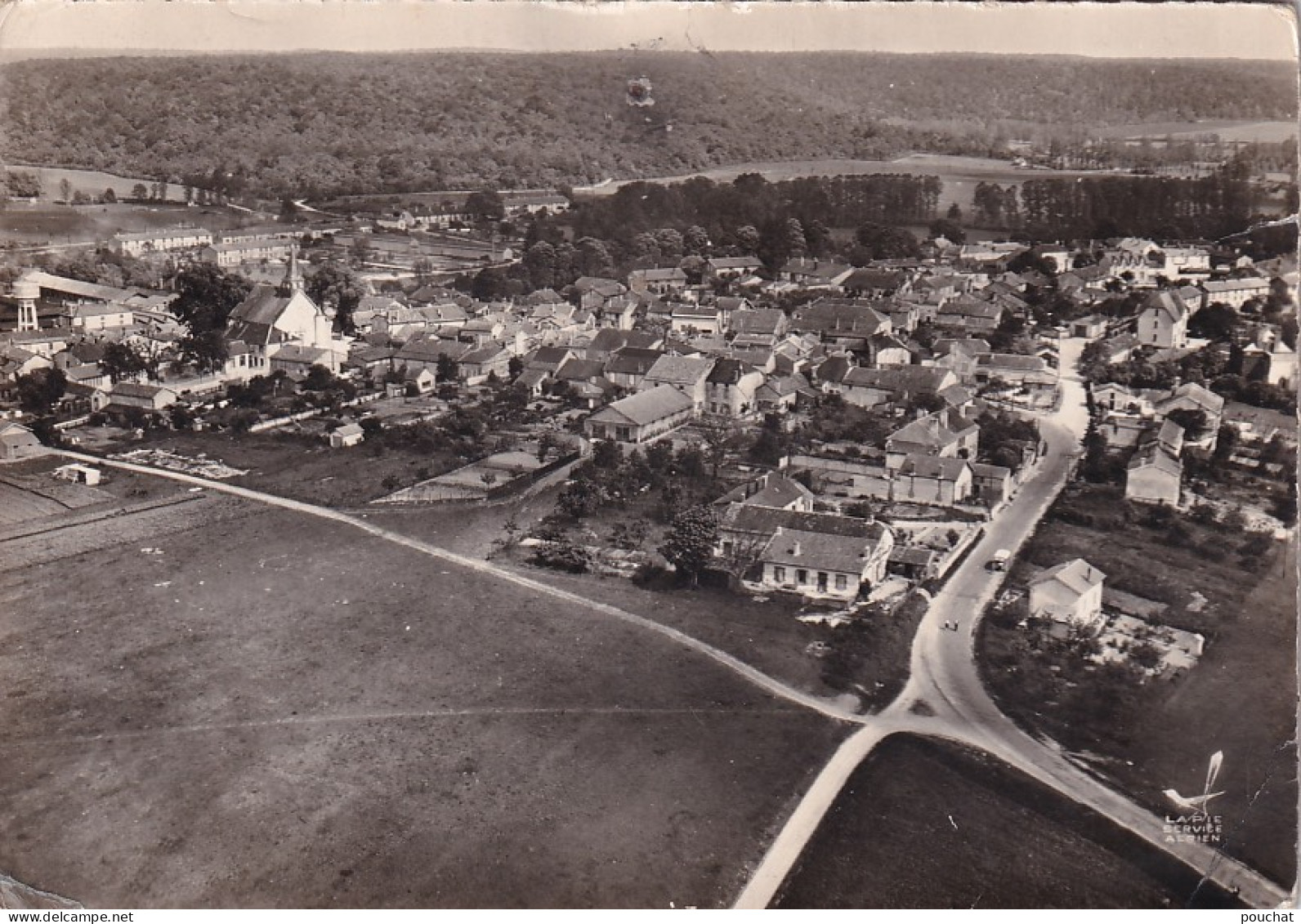 KO 32-(10) BAYEL - ROUTE DE BAR SUR AUBE ET VUE GENERALE - VUE AERIENNE - Autres & Non Classés