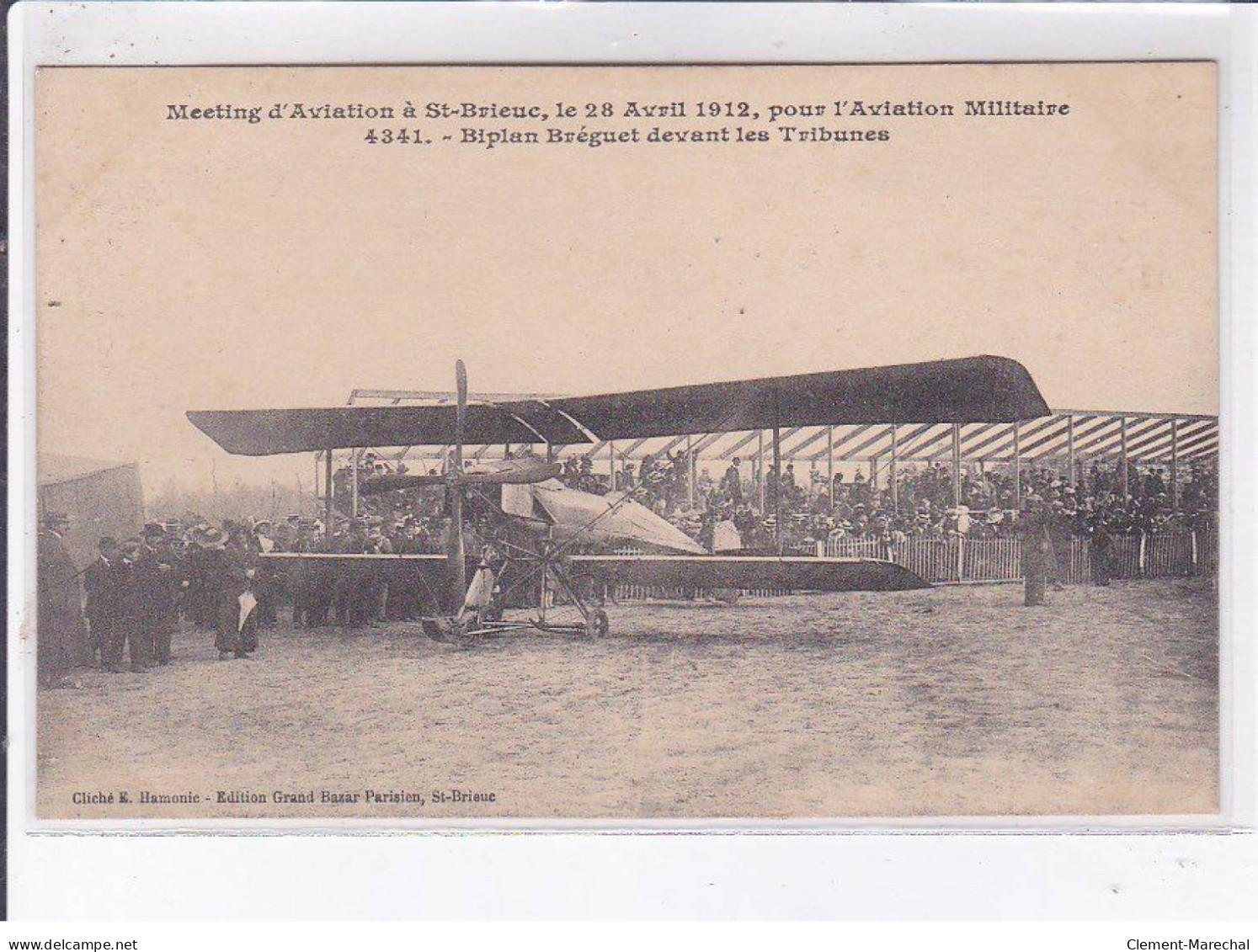 SAINT-BRIEUC: Meeting D'aviation Le 28 Avril 1912 Pour L'aviation Militaire Biplan Bréguet - Très Bon état - Saint-Brieuc