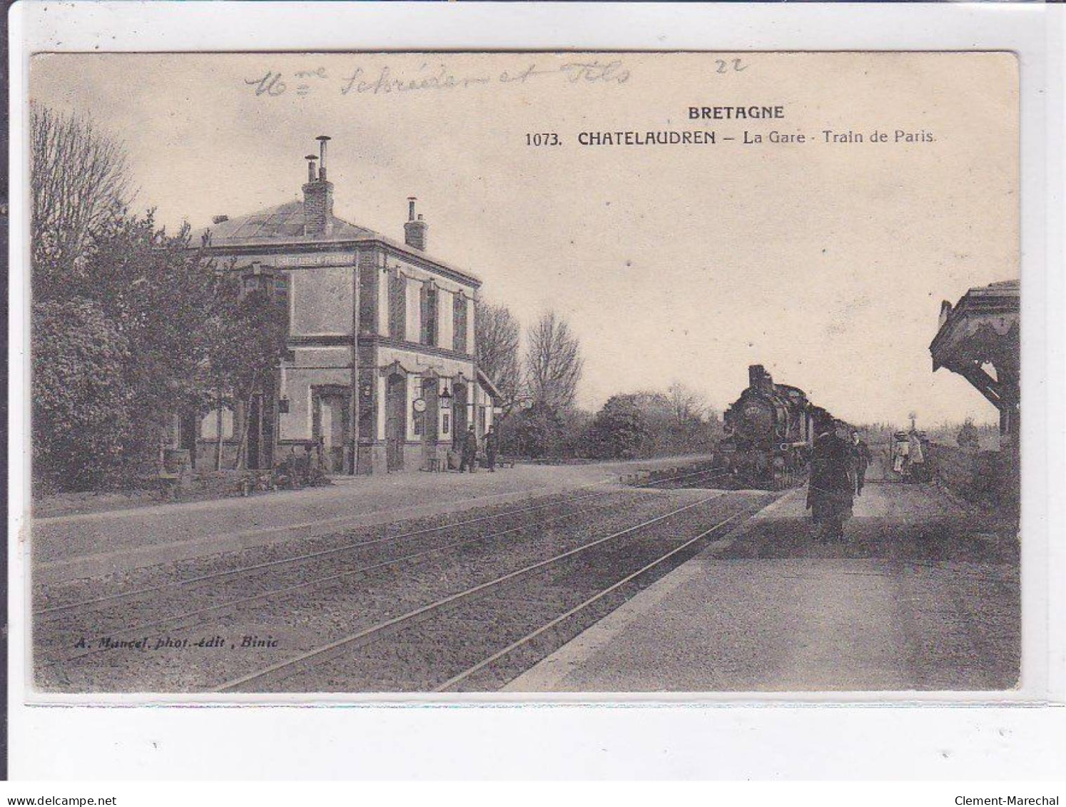 CHATELAUDREN: La Gare Train De Paris - Très Bon état - Châtelaudren