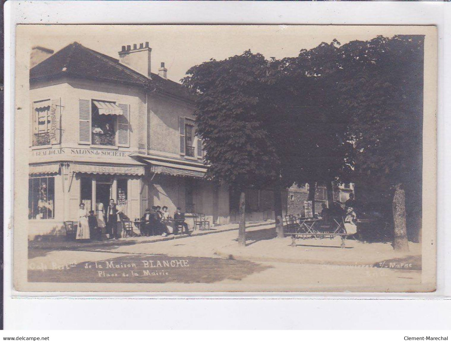 CHENNEVIERES-sur-MARNE: Café Restaurant De La Maison Blanche, Place De La Mairie - Très Bon état - Chennevieres Sur Marne