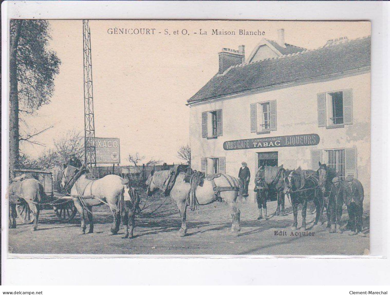 GENICOURT: La Maison Blanche, Tabac Vins Café - Très Bon état - Autres & Non Classés