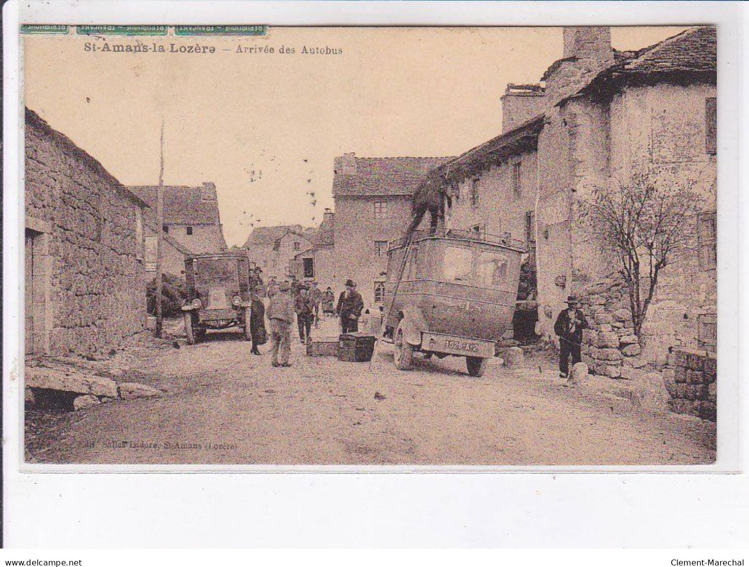 SAINTE-AMAND-la-LOZERE: Arrivée Des Autobus - état - Other & Unclassified