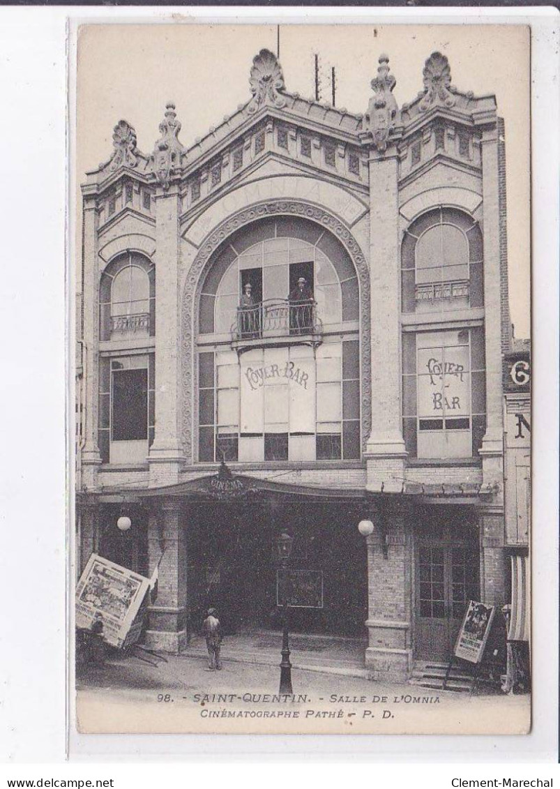 SAINT-QUENTIN: Salle De L'omnia Cinématographe Pathé, Cinema - Très Bon état - Other & Unclassified