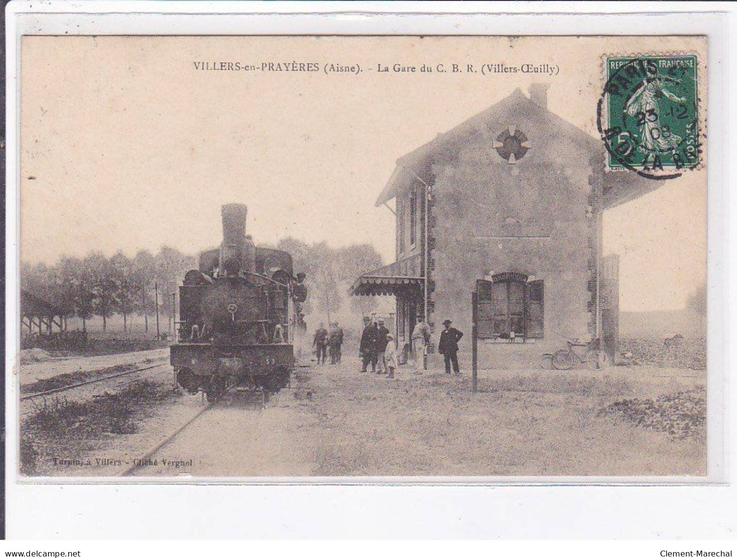 VILLERS-en-PRAYERES: La Gare Du C.B.R. - état - Other & Unclassified