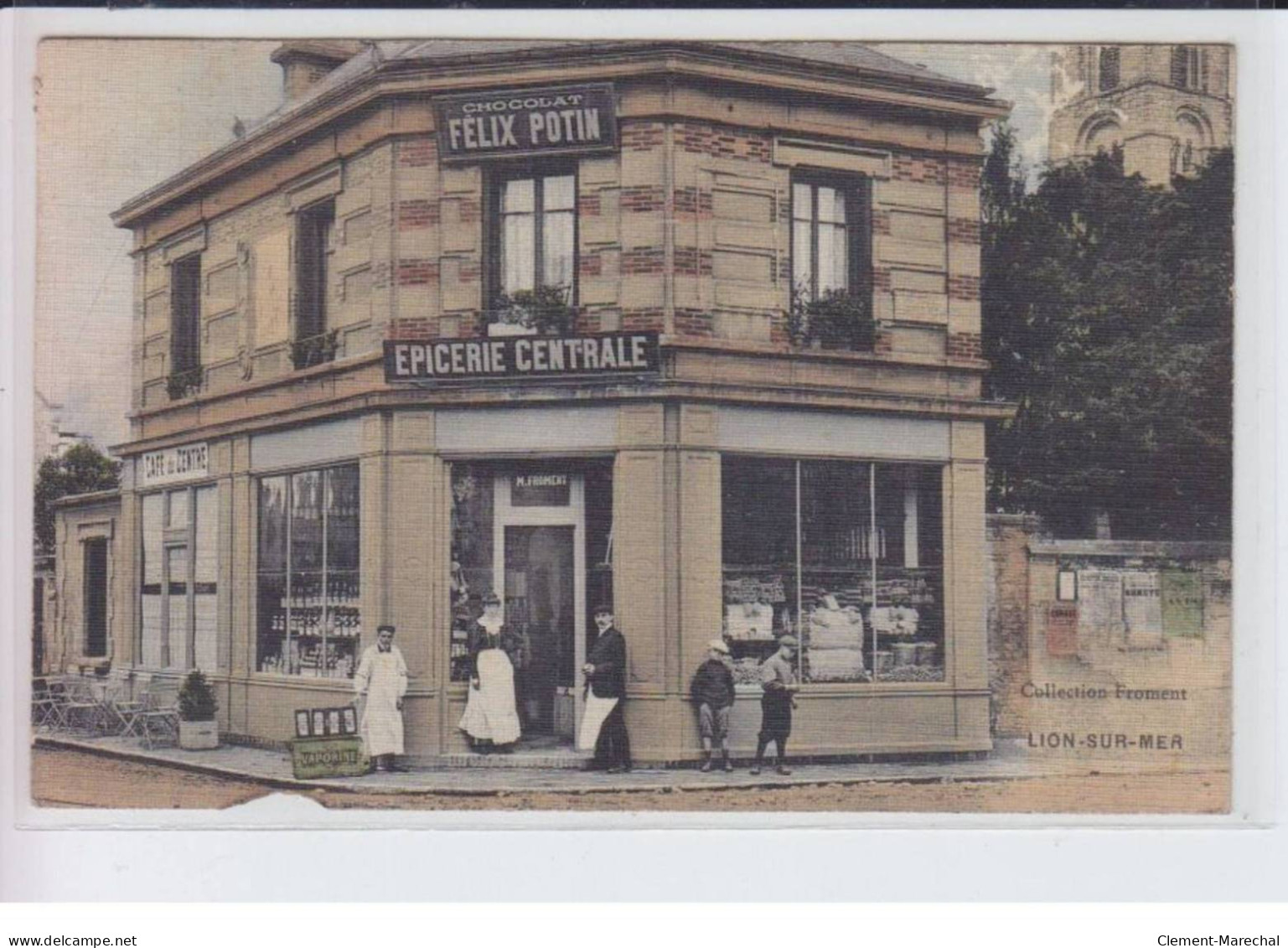 LION-sur-MER: Chocolat Felix Potin, épicerie Central, M. Froment, Toillée - état - Other & Unclassified