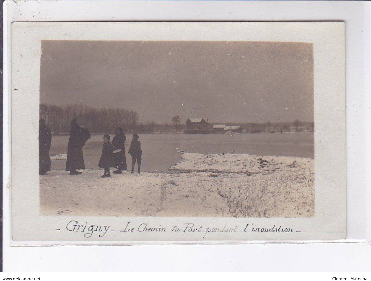 GRIGNY: Le Chemin Du Port Pendant L'inondation - Très Bon état - Grigny