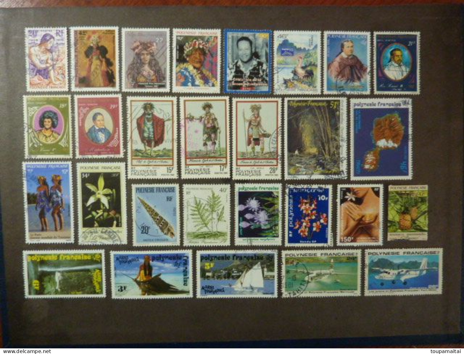 POLYNESIE FRANCAISE, Années 1964-1997, LOT De 67 Timbres Oblitérés, Tous Différents, En Bon état. Voir Les 3 Photos - Used Stamps