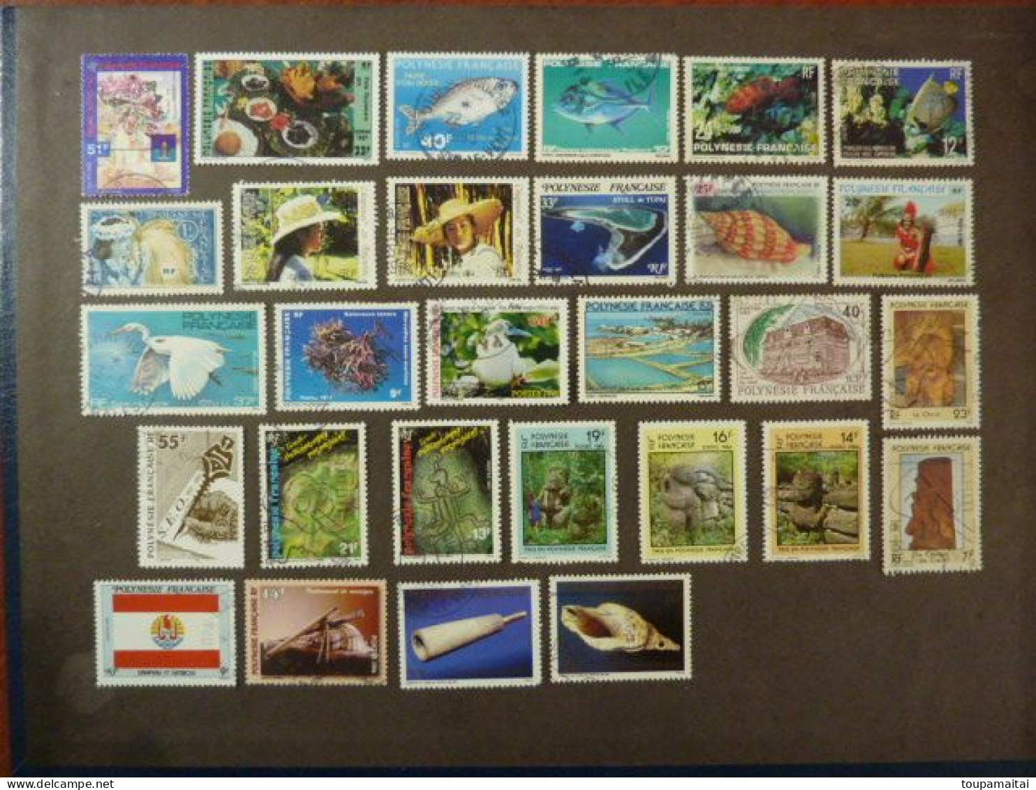 POLYNESIE FRANCAISE, Années 1964-1997, LOT De 67 Timbres Oblitérés, Tous Différents, En Bon état. Voir Les 3 Photos - Used Stamps