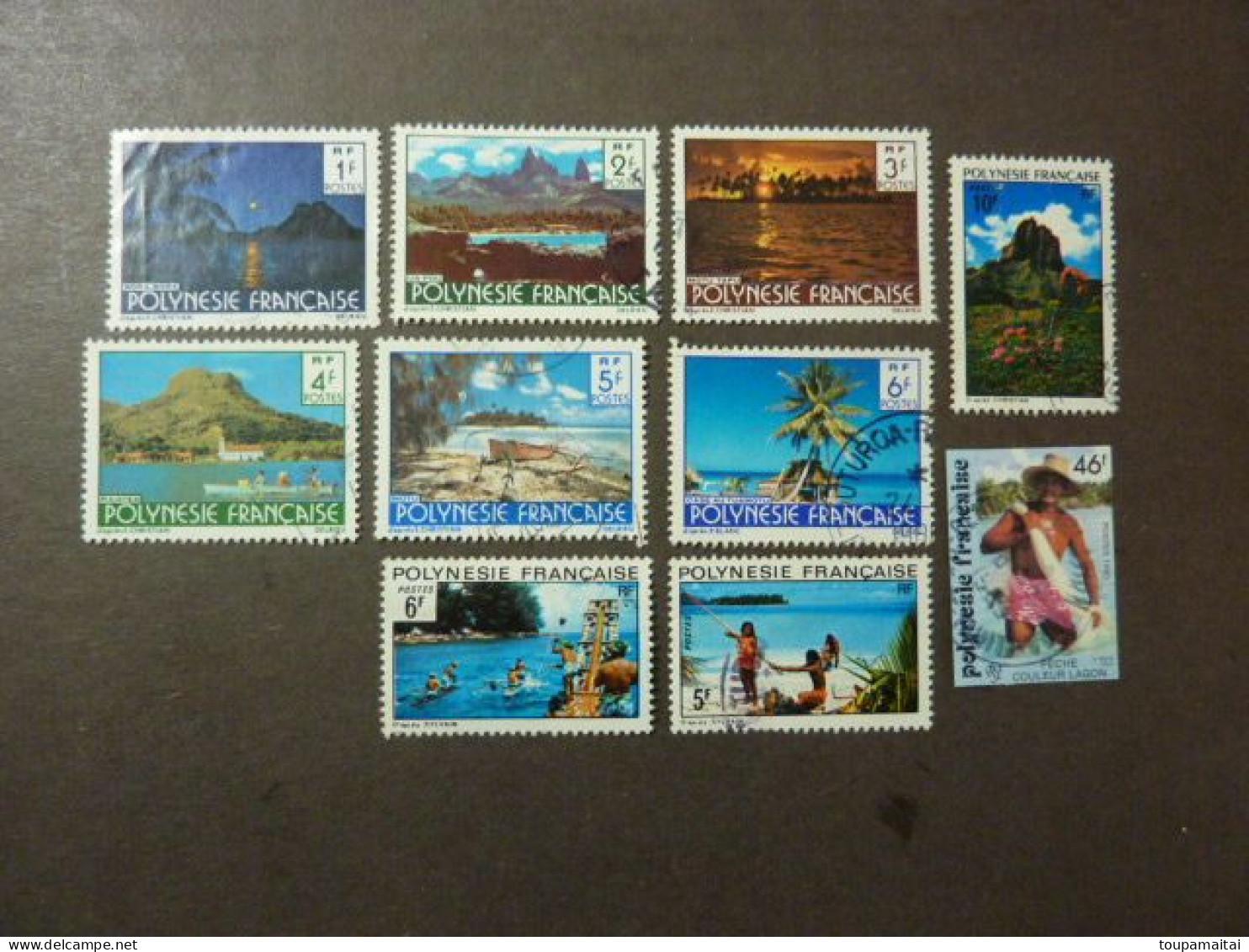 POLYNESIE FRANCAISE, Années 1964-1997, LOT De 67 Timbres Oblitérés, Tous Différents, En Bon état. Voir Les 3 Photos - Used Stamps