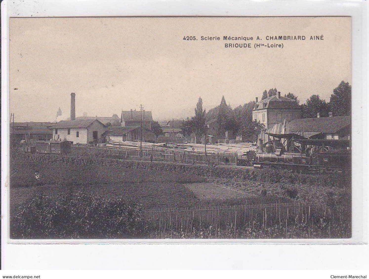 BRIOUDE: Scierie Mécanique A. Chambriard Ainé, Train, Chemin De Fer - Très Bon état - Brioude