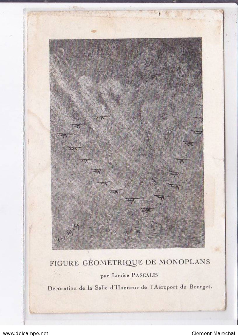 BOURGET: Figure Géométrique De Monoplans Par Louise Pascalis Autographe Aviation - Très Bon état - Autres & Non Classés