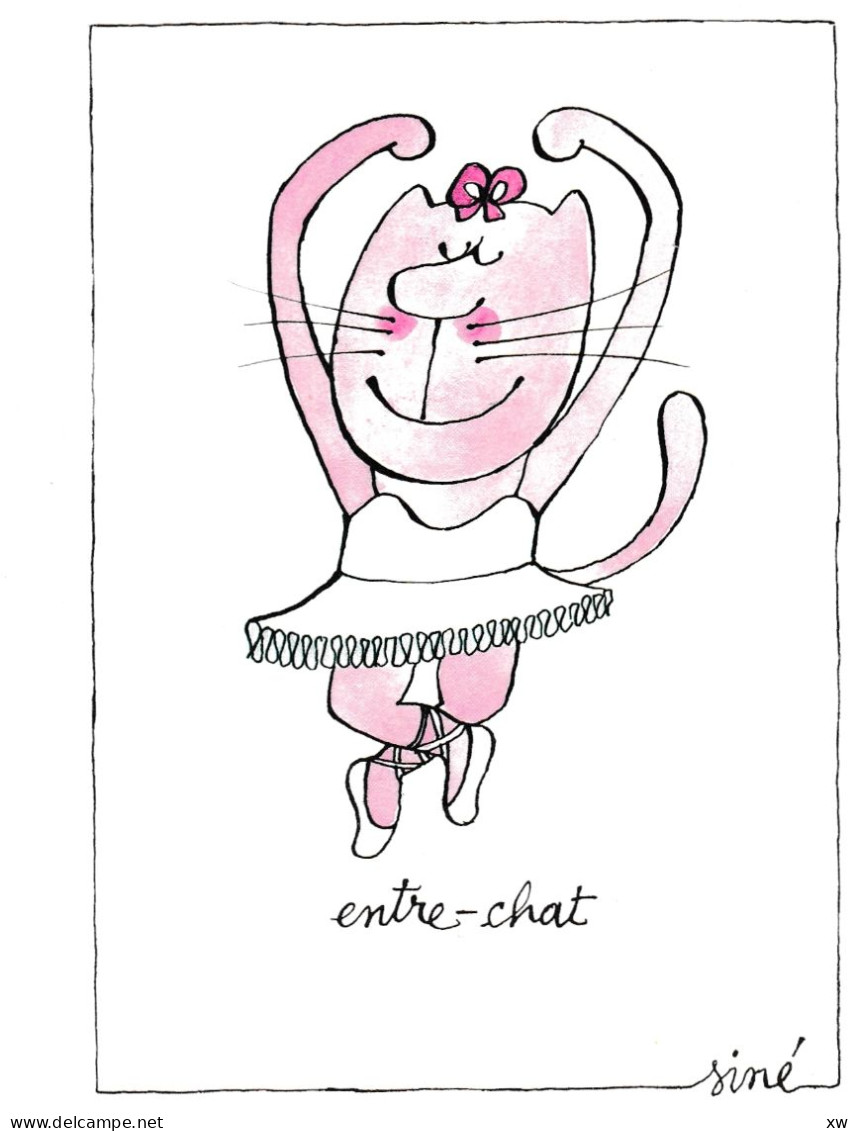 ILLUSTRATEUR SINE-4 CPM Les Chats - Nattes à Chat , Chat Aîgne , Entre-Chat , Chat Steté -28-04-24 - Sine