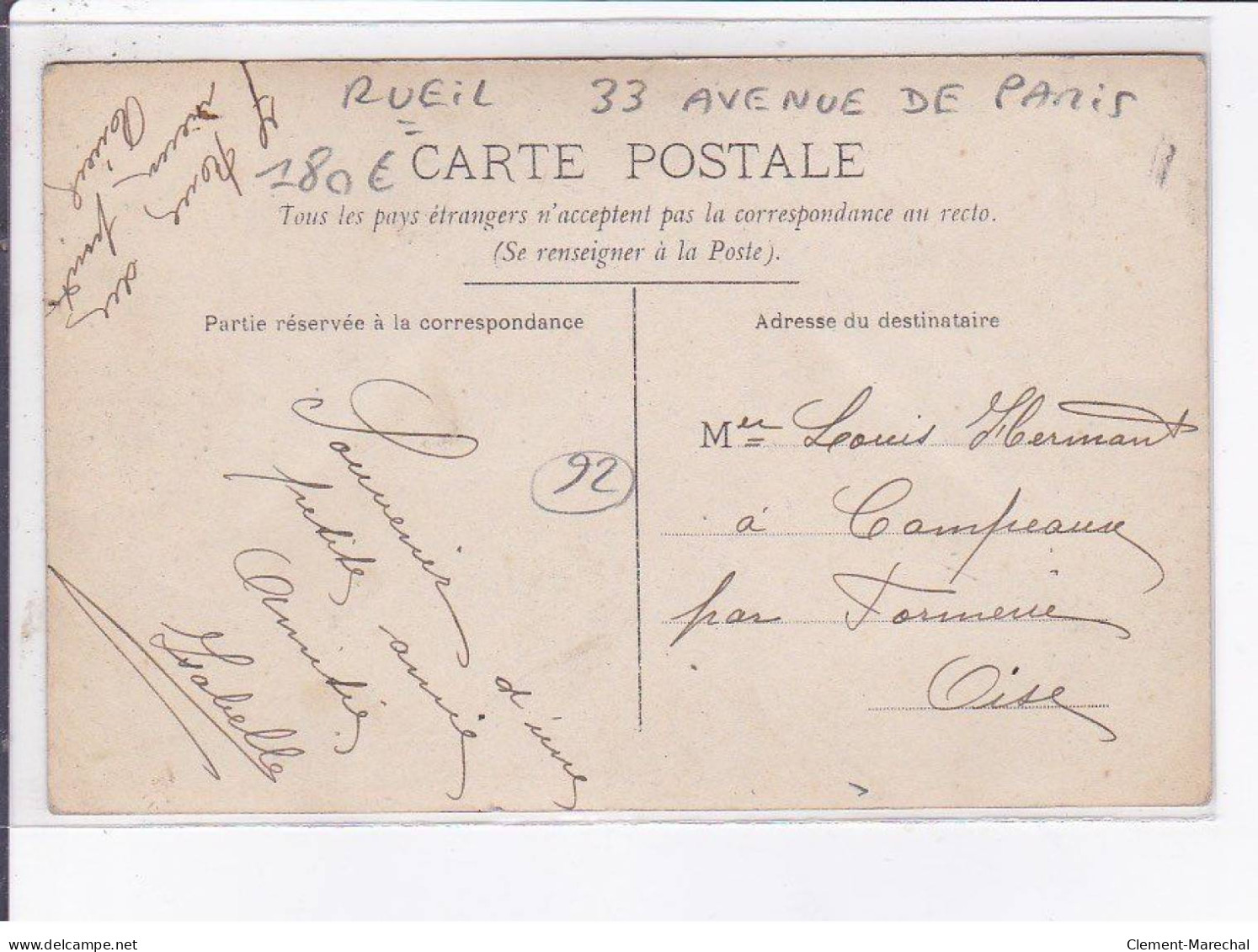 RUEIL: Grande épicerie De La Poste H. Destrez, 33 Avenue De Paris - Très Bon état - Rueil Malmaison