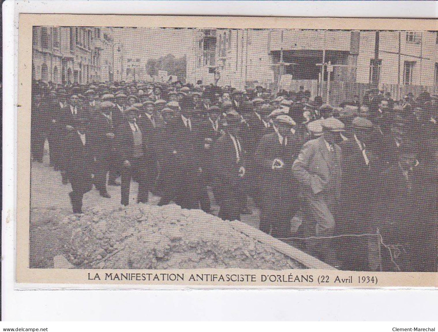 ORLEANS: lot de 11CPA la manifestation antifasciste d'orleans 22 avril 1934 - très bon état