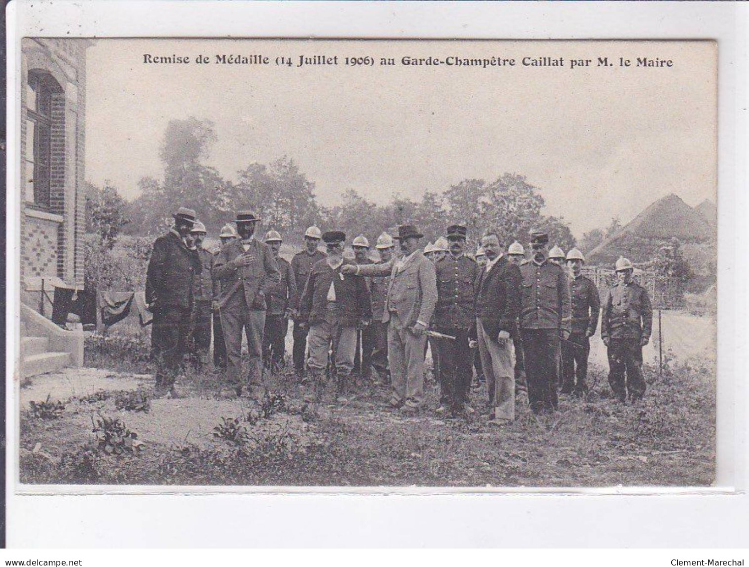 CESSEINS: Pompiers Remise De Médaille 14 Juillet 1906 Au Garde-champêtre Caillat Par M. Le Maire - Très Bon état - Sin Clasificación